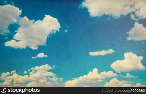 vintage aged photo of cloudy sky