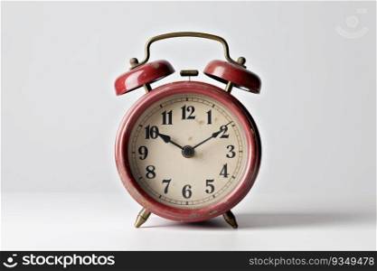 Vintage alarm clock. Generative AI