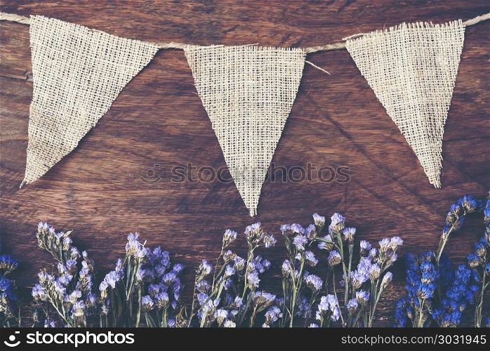 vintage art background with flower and copy space banner
