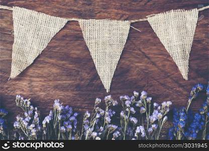 vintage art background with flower and copy space banner
