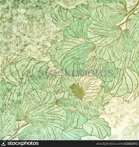 Vintage Background With Seamless Floral Ornament