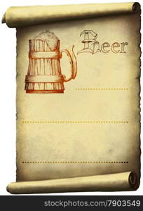 Vintage beer label on grungy backgrounds of labeled and pattern
