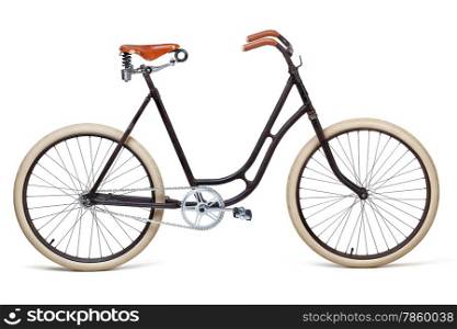 Vintage bicycle isolated on white. Including clipping path. Vintage bicycle