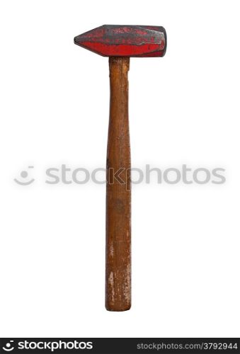 vintage blacksmith hammer isolated on white background, clipping path