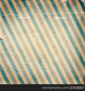 Vintage blue diagonal striped paper background