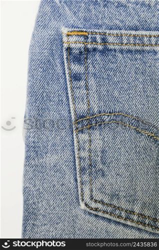 vintage blue jeans close up