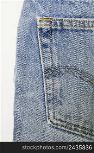vintage blue jeans close up
