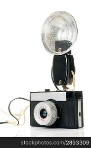 vintage camera isolated on white
