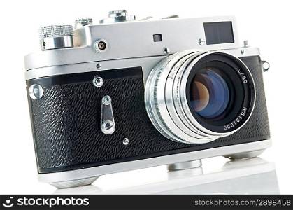 vintage camera isolated on white