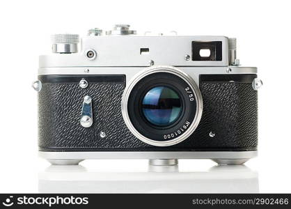 vintage camera isolated on white