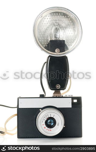 vintage camera isolated on white