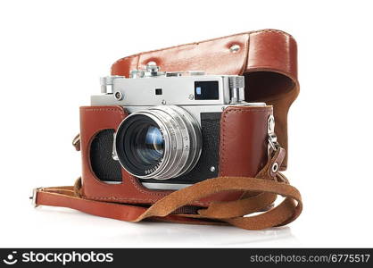 vintage camera isolated on white