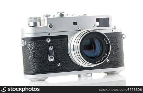 vintage camera isolated on white