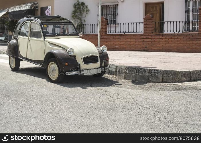 Vintage car on sunny day