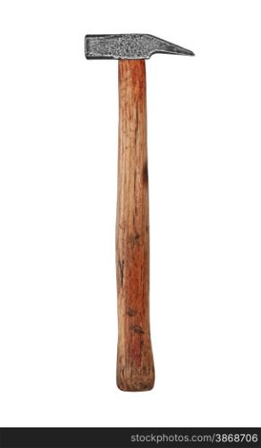 vintage carpenter hammer isolated over white background, clipping path