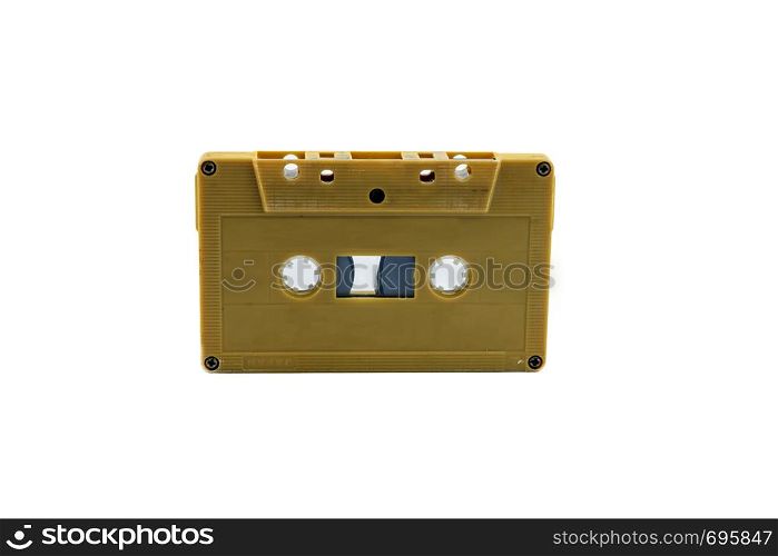 vintage cassette tape isolated white background, with clipping path
