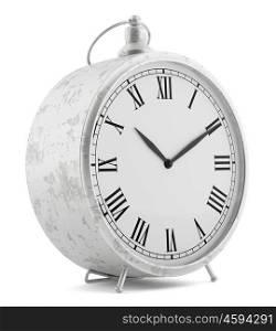 vintage clock isolated on white background. 3d illustration