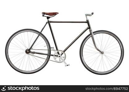 Vintage custom singlespeed bicycle isolated on white background. Vintage custom singlespeed bicycle isolated on white background.
