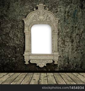 vintage decorated frame over abstract grunge interior,copyspace