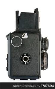 Vintage film camera isolated on white
