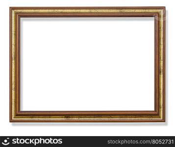 Vintage frame isolated on white with clipping path