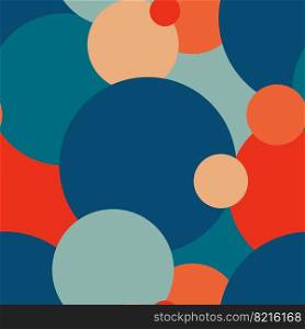 Vintage geometric pattern with circles in the style of the 70s and 60s. Vector illustration. Vintage geometric pattern with circles in the style of the 70s and 60s.