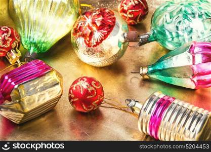 Vintage glass Christmas baubles