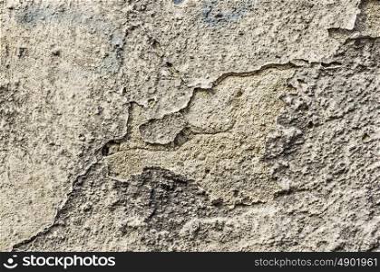 Vintage gray concrete wall with old crack grunge putty , background