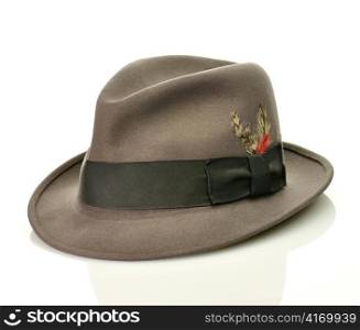 vintage gray hat