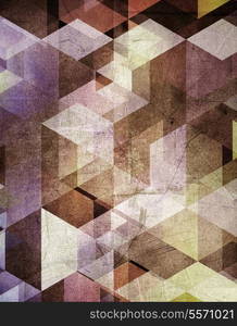 Vintage grunge background with a geometric pattern