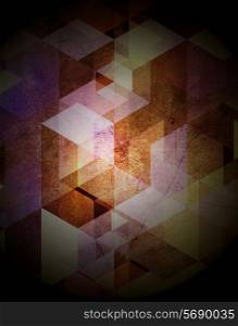 Vintage grunge background with a geometric pattern