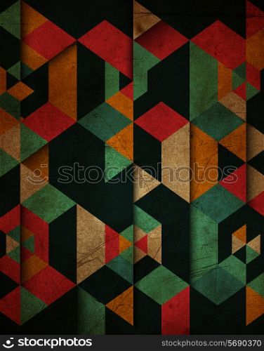 Vintage grunge background with a geometric pattern