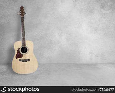 vintage guitar on old background