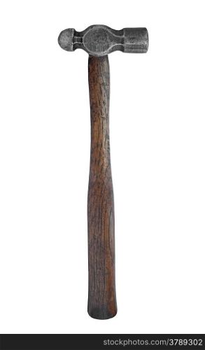 vintage gunsmith small hammer over white, clipping path