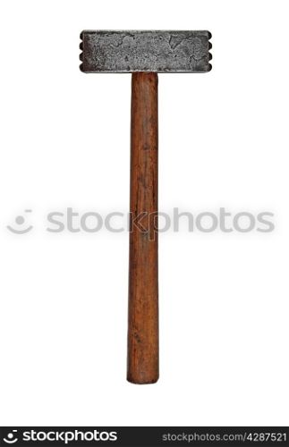 vintage heavy masonry or kitchen mallet, clipping path