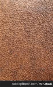 Vintage kangaroo leather surface of retro suitcase closeup as background