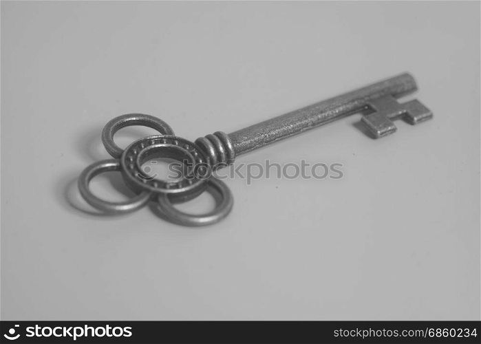 Vintage Key on a gray background