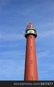 Vintage lighthouse at the North Sea coast