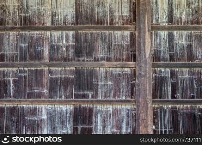 Vintage of Bamboo Wall Pattern Background