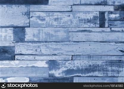 Vintage old blue painted rustic wooden texture background.