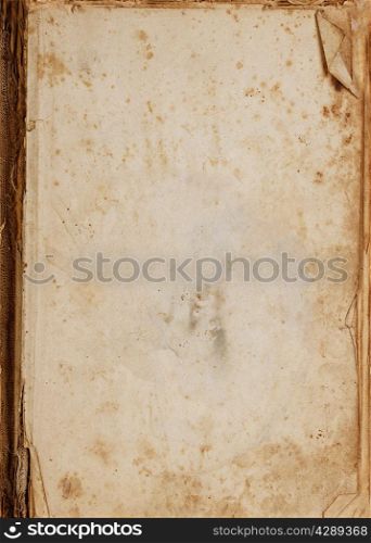 Vintage old paper book background or texture