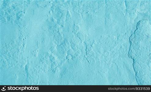 Vintage, old stucco plaster wall background, close up grunge texture of cyan painted cement, concrete wall texture. Wallpaper, backdrop, architecture design element