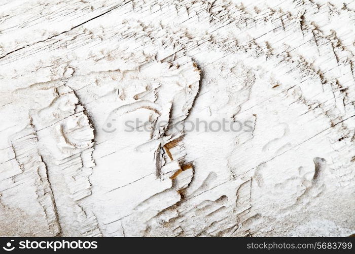 Vintage or grungy white background of natural wood.