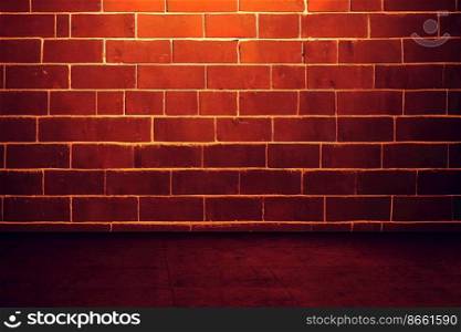 Vintage red brick wall 3d illustrated