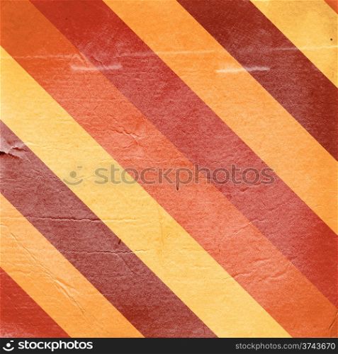 Vintage red yellow striped paper background