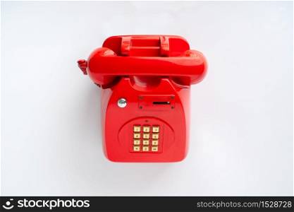 Vintage & retro telephone for contact us concept