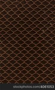 vintage rusty chain link fence