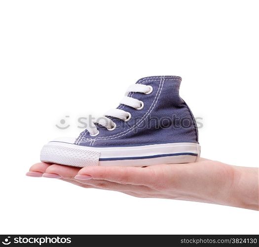 vintage shoes on white background