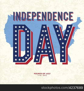 Vintage style Poster for Independence Day Celebration. Vector, EPS10