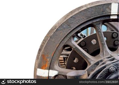 Vintage style steam engine wheel